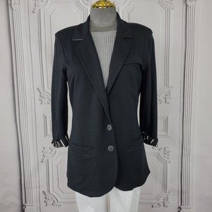 Tart Collections 2 Button Tunic Blazer Cuff Sleeve